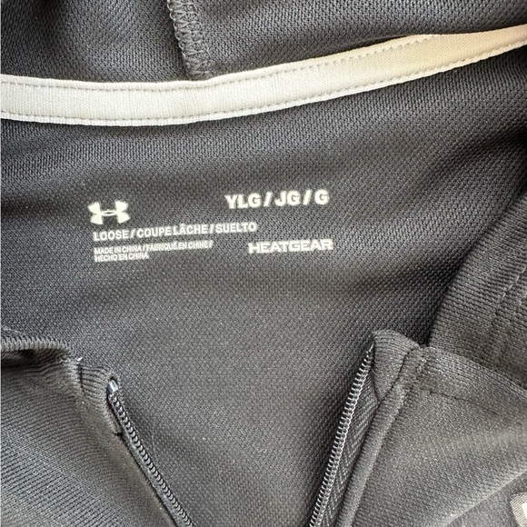 Under Armour Black Full-Zip Jacket Kids Large - Picture 3 of 7